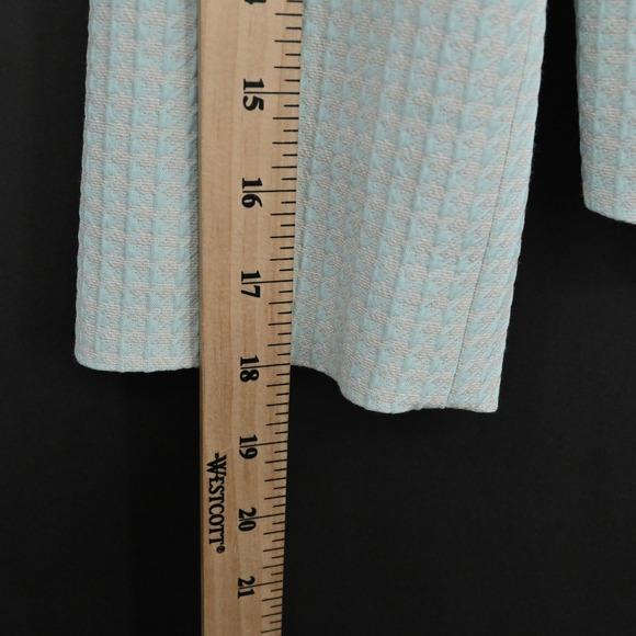 Monica Ricci Womens Textured Blazer Size 4 Light Green Peplum Hem Italy Chic‎ - Picture 6 of 15